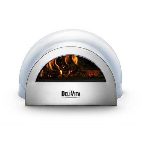 Image of Delivita pizzaoven blauw | Deze pizzaoven is houtgestookt en weegt maar 30kg. De perfecte oven voor buiten in de tuin of binnen in huis.