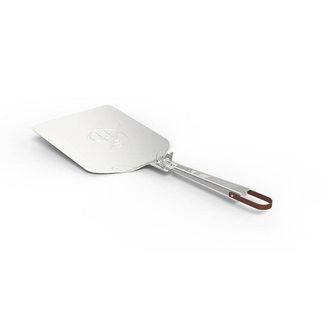 De Pizzaoven Shop - Everdure - Quantum Steel Range Pizzaschep van Roestvrijstaal (rvs) met leren bandje.