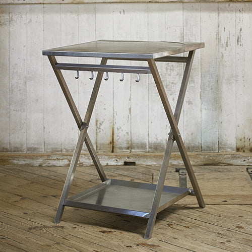 Luxe DeliVita pizzaoven onderstel. Werkt al roestvrijstalen bijzettafel. Pizzaoven plek voor pizza tools voor buitenkoken en ook brandhout op te slaan.